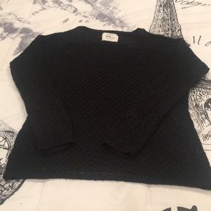 Black net sweater